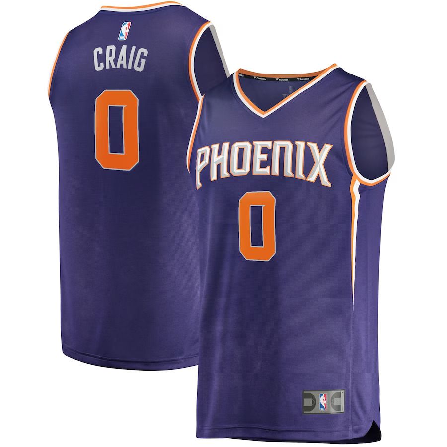 Men Phoenix Suns 0 Torrey Craig Fanatics Branded Purple Fast Break Replica NBA Jersey